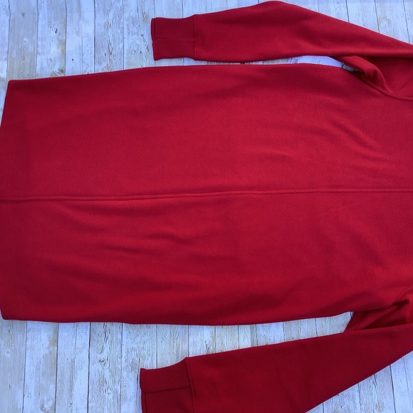 NWT Athleta Cozy Karma Asym Tunic Sweatshirt Dress size S Small Tall Red - Picture 4 of 15